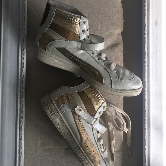 PUMA vintage high top Sneakers sz 8.5 - Picture 6 of 8